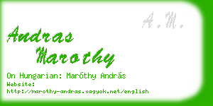 andras marothy business card